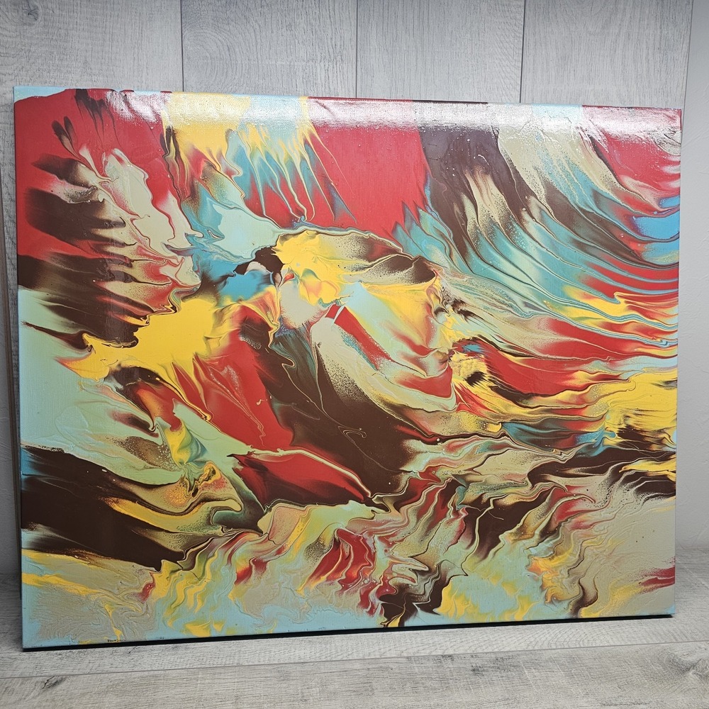 Organized Chaos Original Fluid Abstract Art by Emma Livingston (2015) 24" x 30"